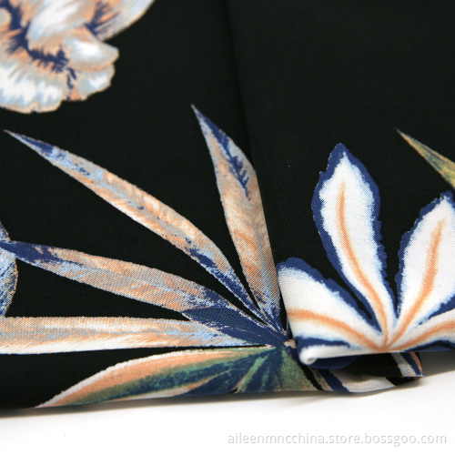 100%viscose hawaii printed fabric